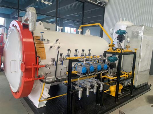 0.8MPa Autoclave composito industriale per laboratorio, con touchscreen, diametro 600mm, per parti di auto come cofano e tetto, controllo PLC