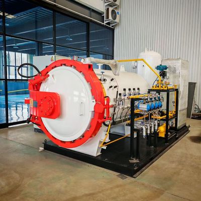 Prototipi di laboratorio di telai per biciclette in fibra di carbonio Autoclave con serbatoio a pressione e componenti del motore