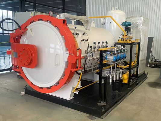 Certificato ASME CE Autoclave Orizzontale Idraulico con Porta Apribile per Tavola da Surf Composita, Componente Centrale del Motore