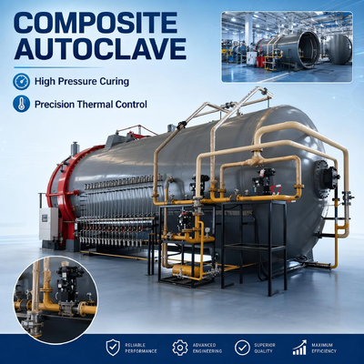 Motore a autoclave orizzontale certificato ISO CE 10Kw-700Kw Potenza per materiale isolante da costruzione