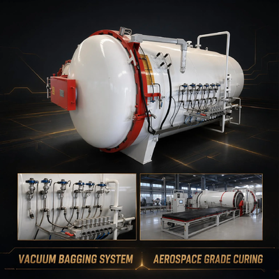 Autoclave a vapore industriale a funzionamento continuo approvata ASME da 2,5x8,0 m per la vulcanizzazione di prodotti in gomma per nastri trasportatori
