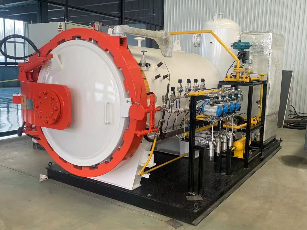 Certificato ASME CE Autoclave Orizzontale Idraulico con Porta Apribile per Tavola da Surf Composita, Componente Centrale del Motore