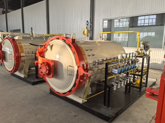 Autoclavi in fibra di vetro per l'industria elettronica con apertura idraulica per la produzione di prodotti compositi