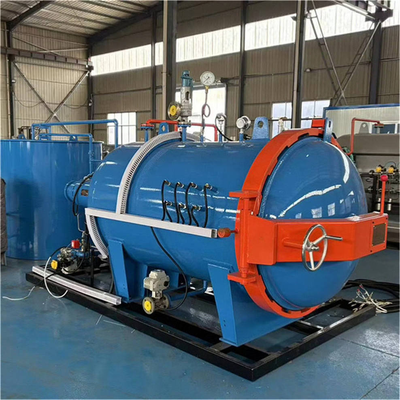 Autoclave composto grande con blocco di sicurezza Porta idraulica ad apertura rapida Controllo PLC per la cura industriale dei compositi