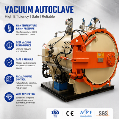 Autoclave composito in fibra di carbonio per polimerizzazione fibra di carbonio Autoclave composito aerospaziale per componenti in preimpregnato per aviazione